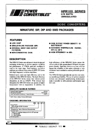 Datasheet HPR101 manufacturer C&D